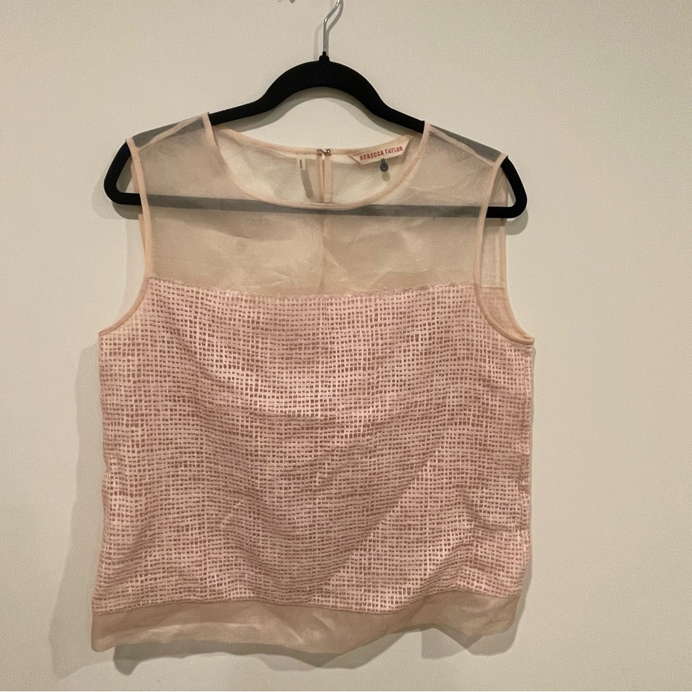 Rebecca Taylor Pink Top size 8- 💯 authentic super cute!!!!
